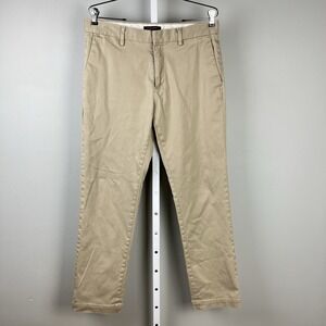 Banana Republic‎ Aidan Chino Pants Mens Size 33x32 Slim Fit Tan Khaki